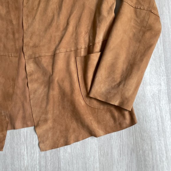 Seventy Sergio Tegon Suede Jacket Camel Size IT 44 US Medium - Picture 6 of 16
